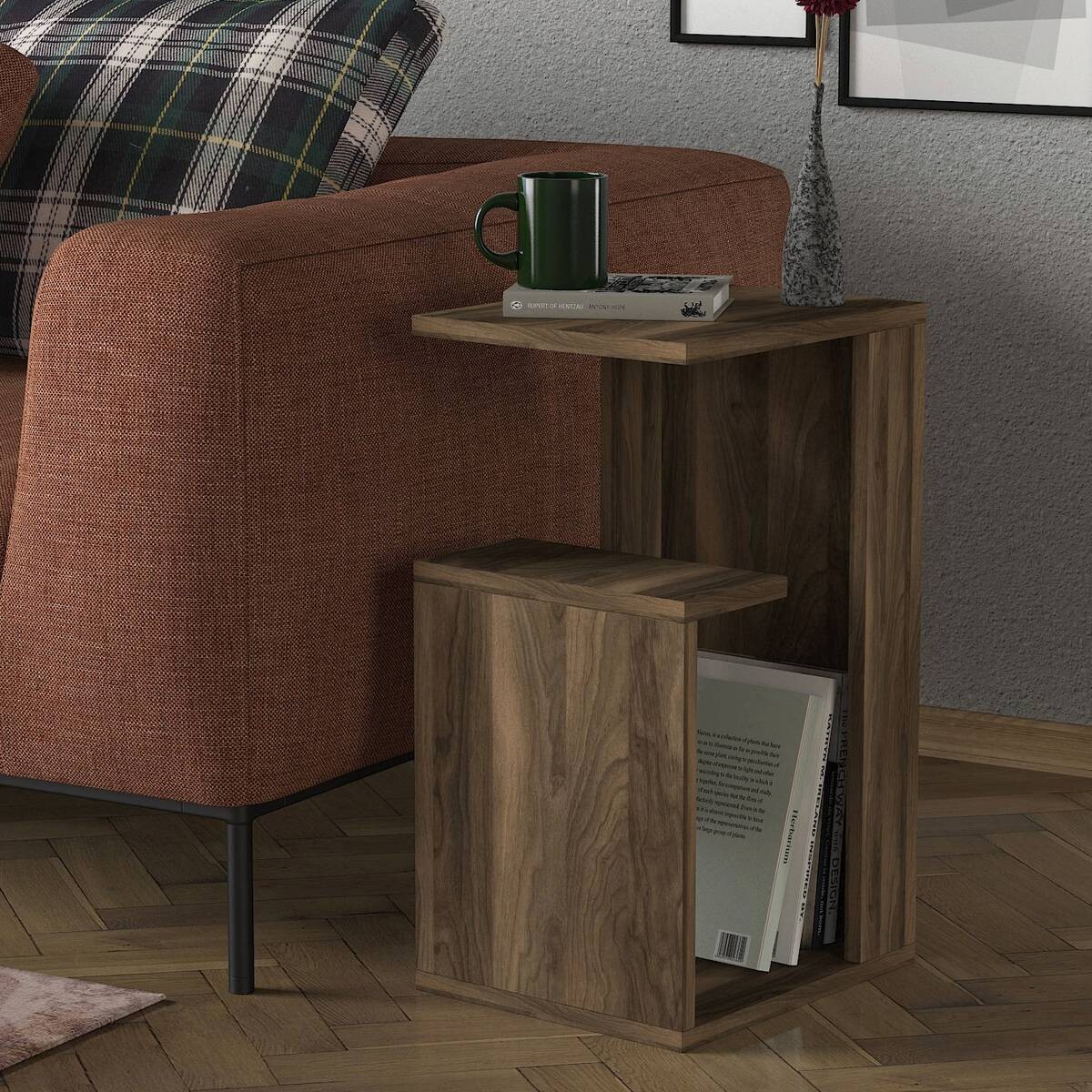 Beistelltisch Sister walnuss Nachbildung Spanplatte B/H/T: ca. 35x60x29,5 cm