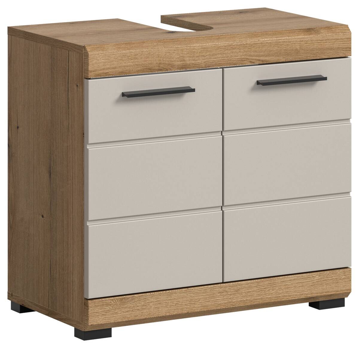 Waschbeckenunterschrank Scout Evoke Oak Nachbildung Kaschmirgrau Nachbildung B/H/T: ca. 60x56x34 cm