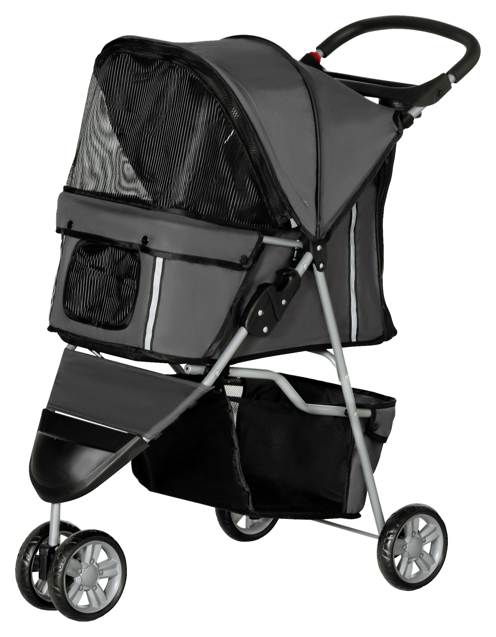 PawHut Hundewagen dunkelgrau Stahl B/H/L: ca. 45x97x75 cm