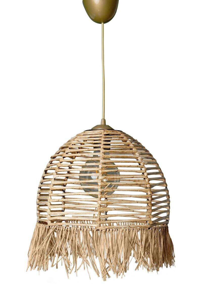 Opviq Pendelleuchte natur B/H/T/L/D: ca. 30x80x30x30x30 cm E27 1 Brennstellen