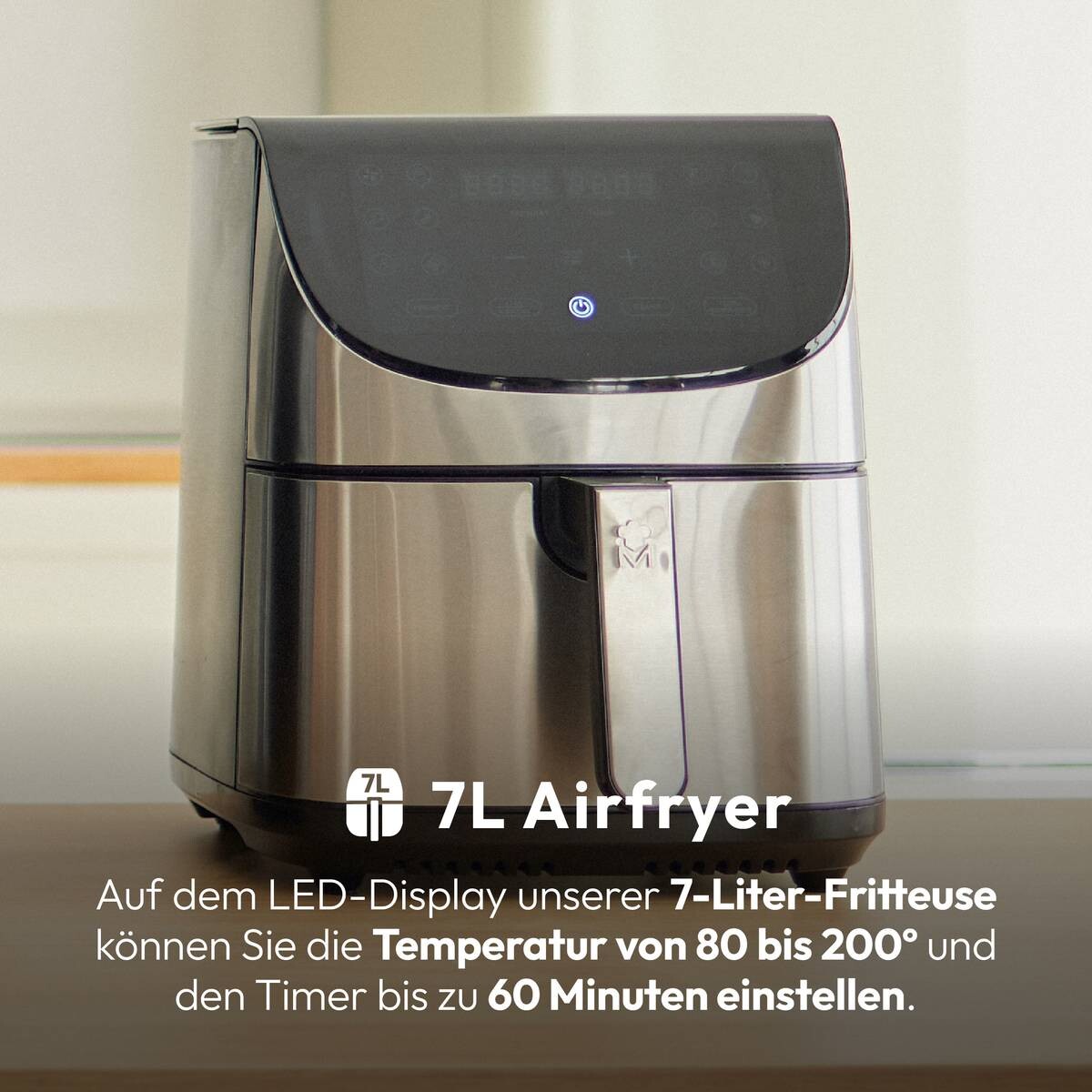 MASTERPRO Heißluftfritteuse BGMP-9309 Rocket silber Kunststoff B/H/T: ca. 42x78x39,5 cm ca. 7,5 l