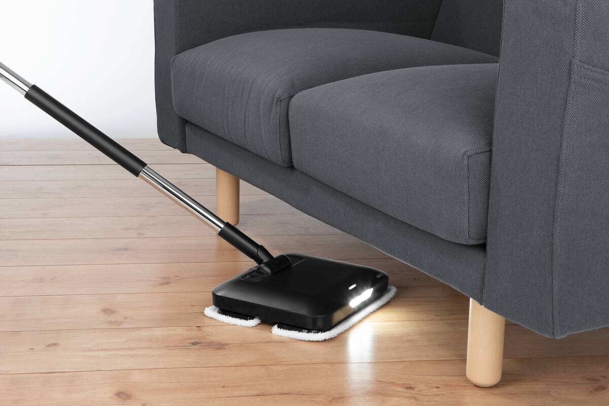 N8WERK Wischmopp schwarz Aluminium Kunststoff B/H/L: ca. 27,5x115x30,4 cm ca. 35 W