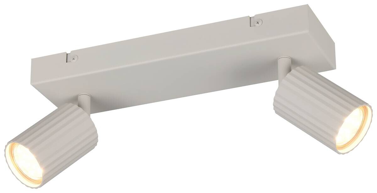 Reality Leuchten Spots Soka grau Metall B/H/L: ca. 30x14,5x9 cm GU10 2 Brennstellen