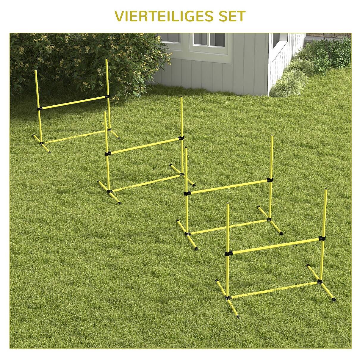 PawHut Hunde-Agility-Set gelb Kunststoff B/H/L: ca. 65x94x99 cm