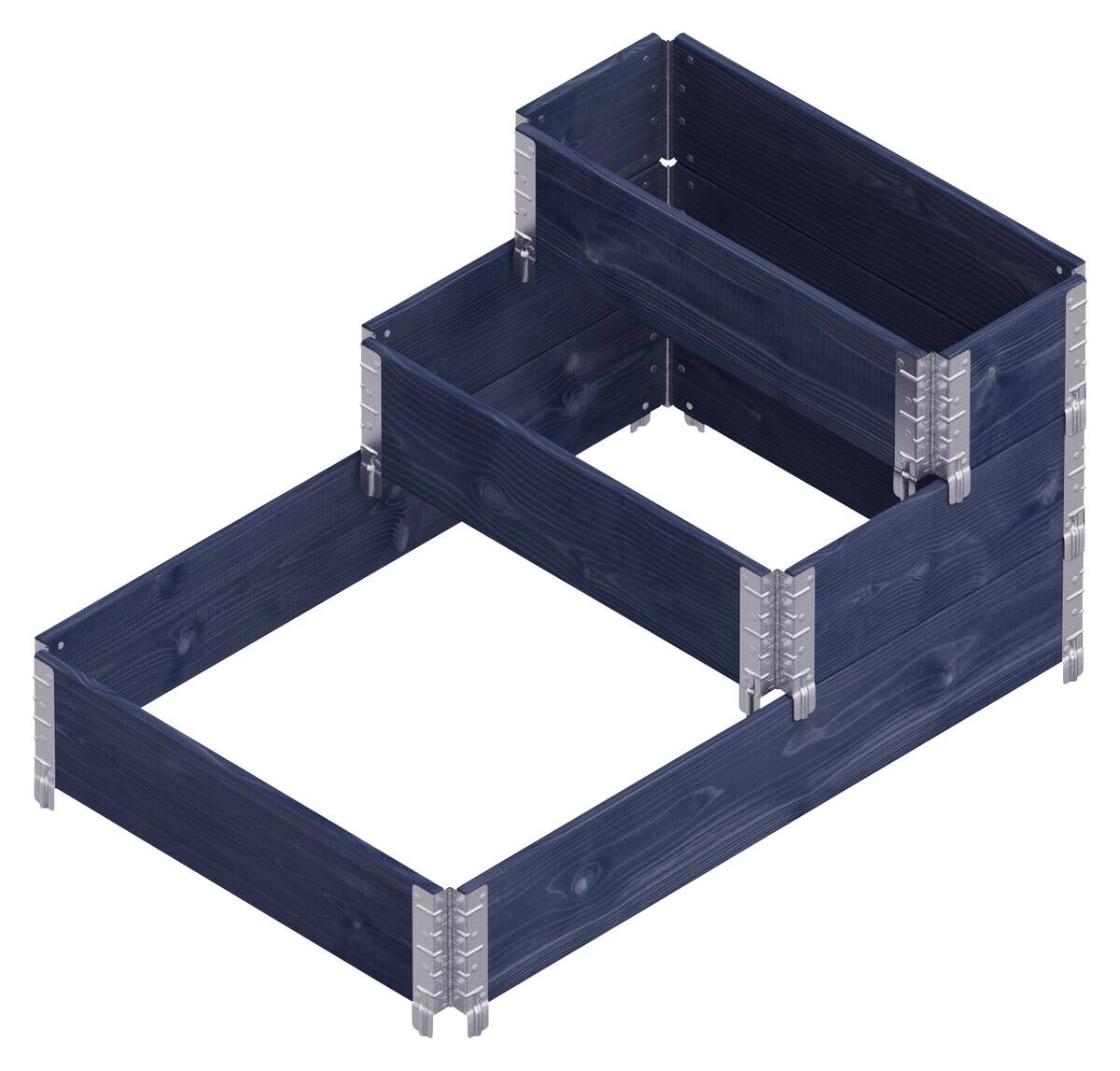 UPYARD Stufenbeet INDUSTRIAL schwarz Holz B/L: ca. 30x80 cm