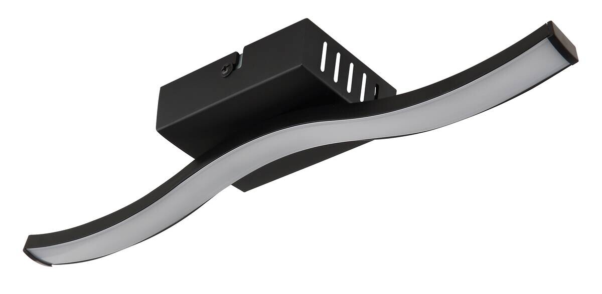 GLOBO LED-Deckenleuchte mattschwarz Opal Kunststoff B/H/T: ca. 34,3x6,4x7 cm 1 Brennstellen