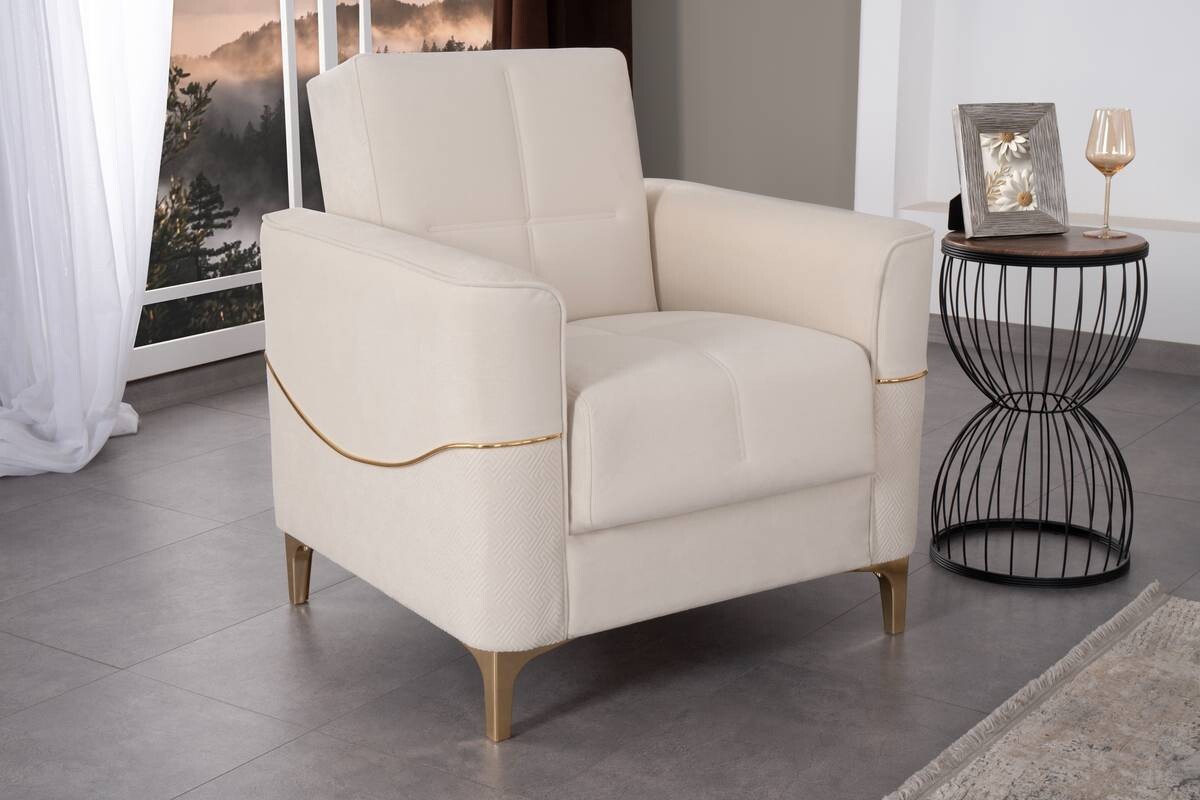 Sofa 3-2-1 Salda beige Microfaser