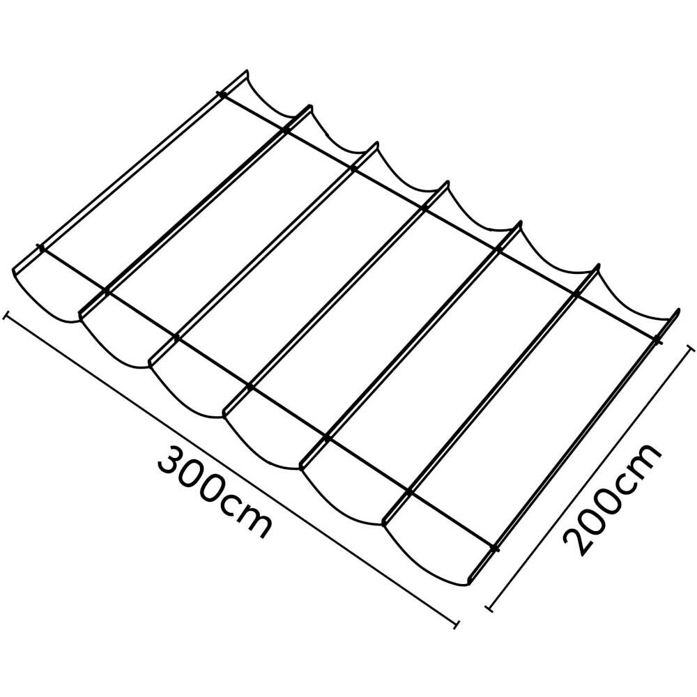PLATINUM Faltsonnensegel Coolfit grau Polyethylen B/H/L: ca. 300x1x200 cm