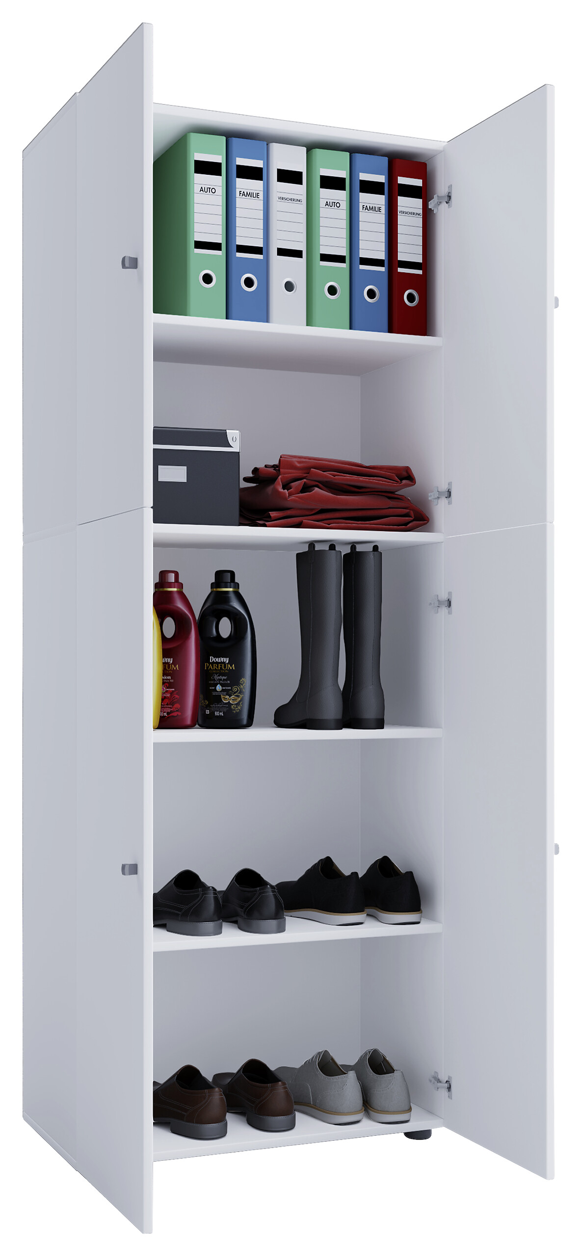 Kleiderschrank Lona weiß B/H/T: ca. 70x182x39 cm