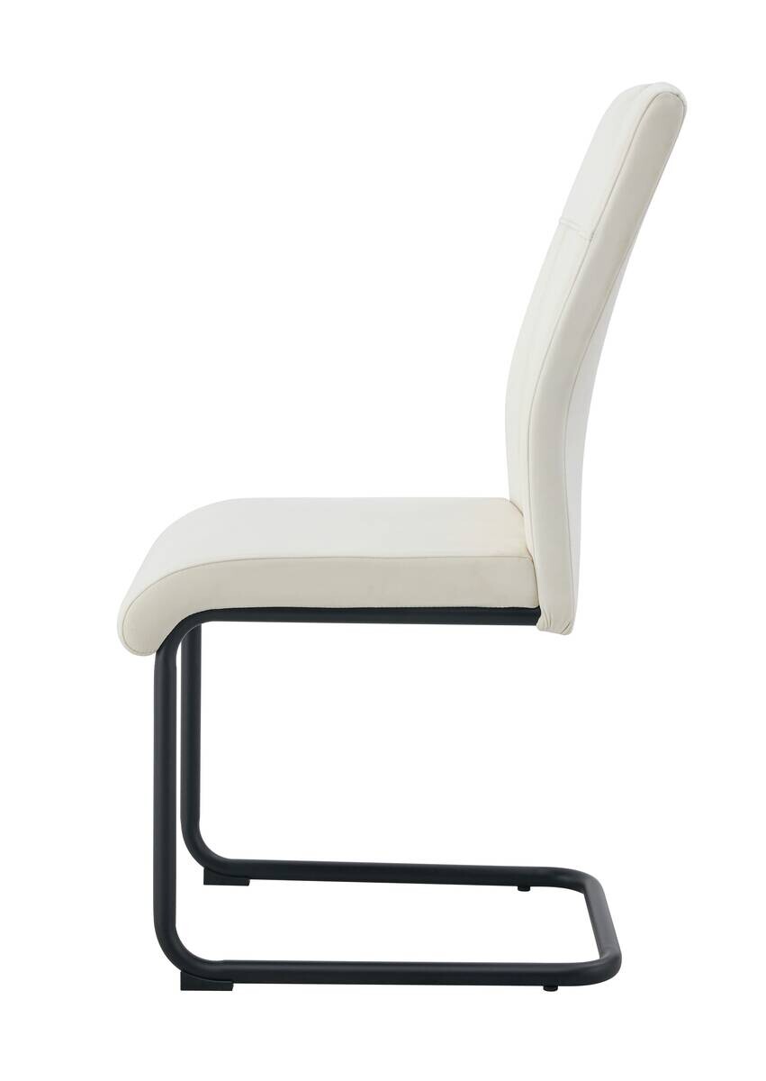 Schwingstuhl LISA, 2er Set creme Webstoff B/H/T: ca. 43x98x61 cm