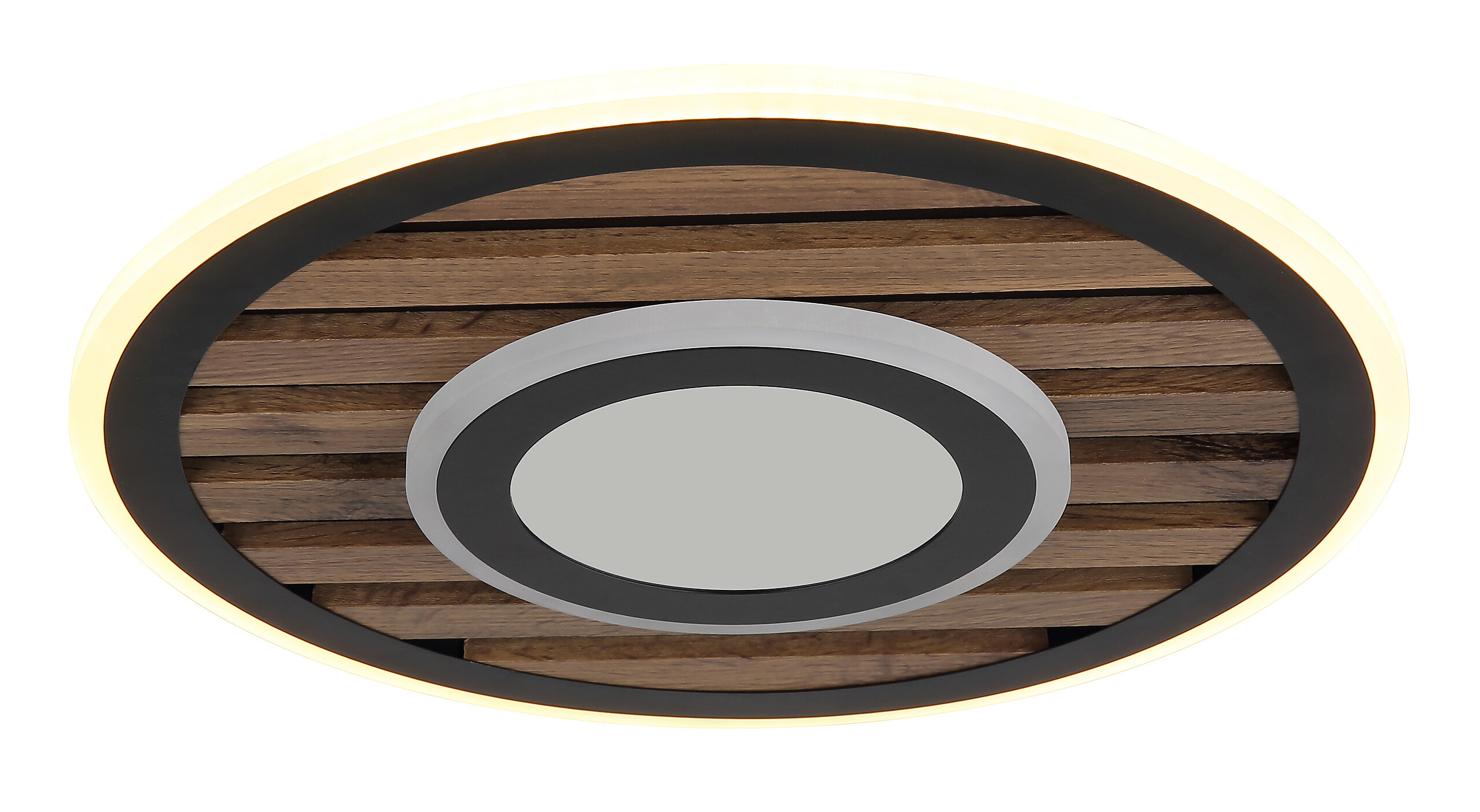 GLOBO Deckenleuchte Opal mattschwarz Metall MDF H/D: ca. 6x40 cm 1 Brennstellen