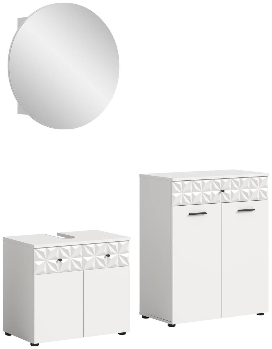 Badezimmer-Set Prisma weiß B/H/T: ca. 145x187x37 cm