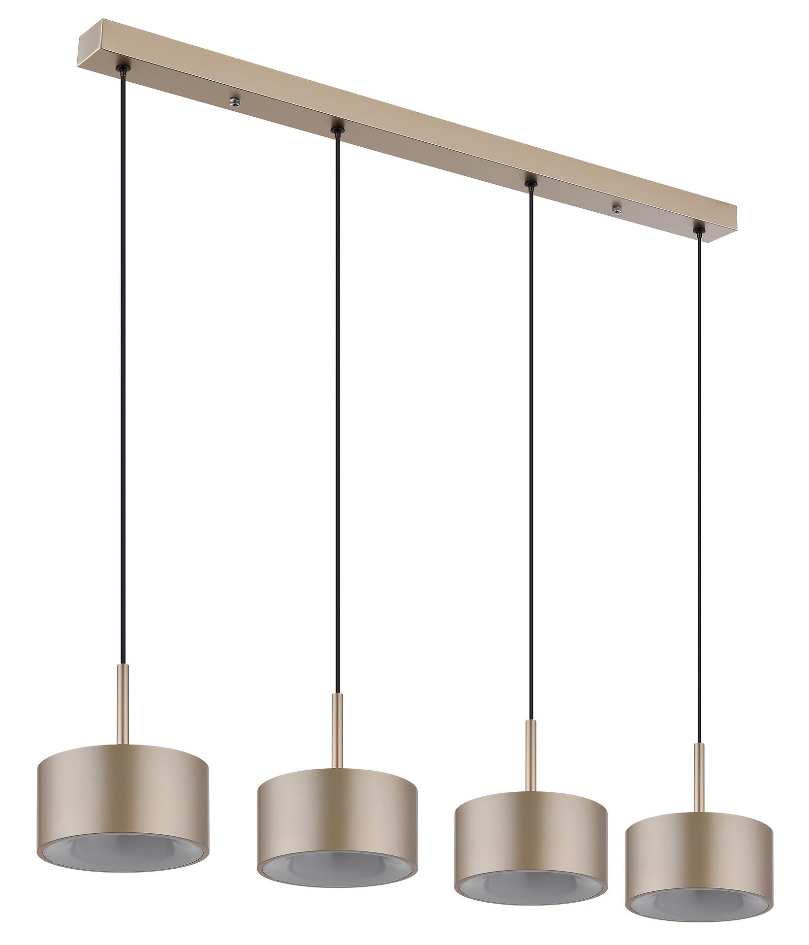 GLOBO LED-Hängeleuchte anthrazit mattschwarz champagner Kunststoff Metall B/H/L: ca. 15x150x86 cm 1.0 Brennstellen