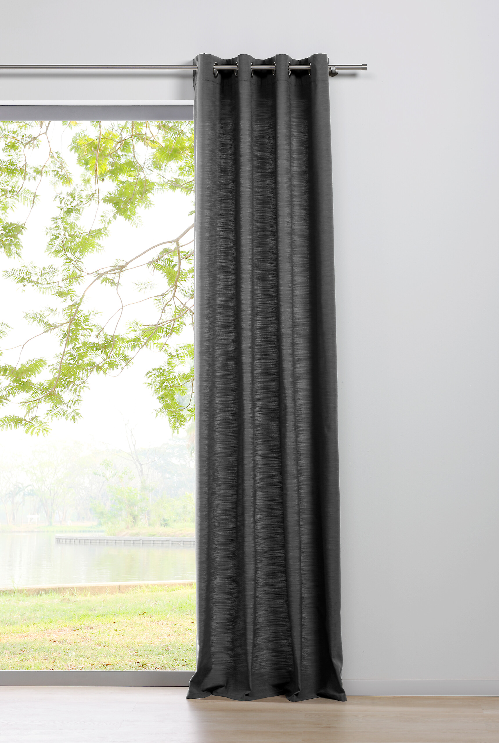 Ösenvorhang BALANCE grau B/L: ca. 135x245 cm