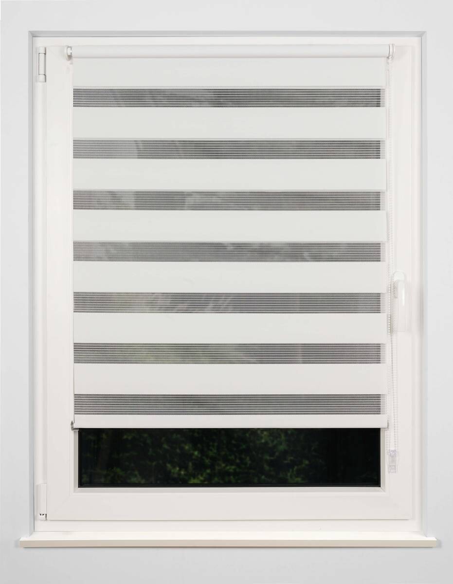 Doppelrollo Just weiß B/L: ca. 140x160 cm