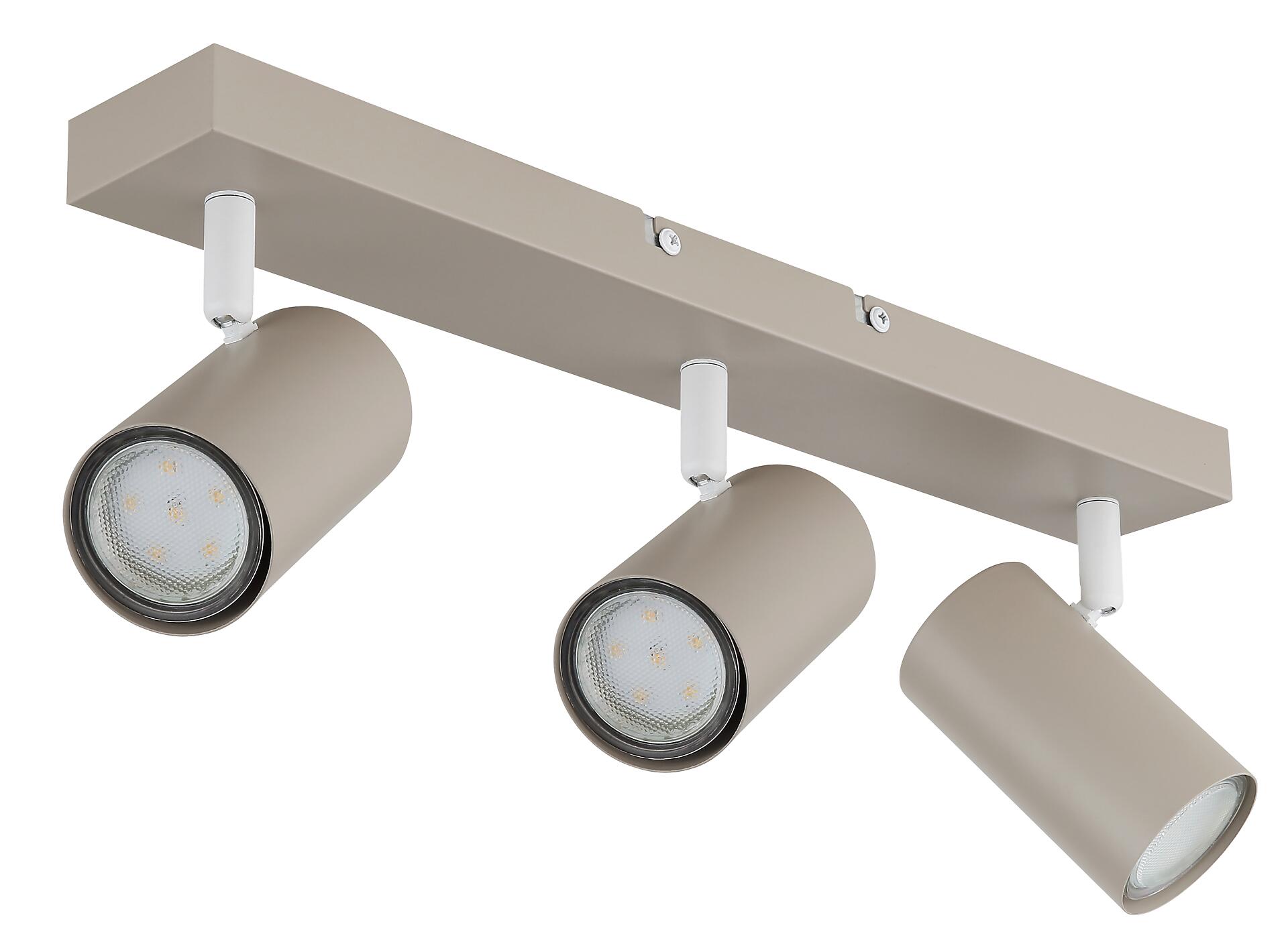 GLOBO Spot sand weiß Metall B/H/L: ca. 41x6x12 cm GU10 3 Brennstellen