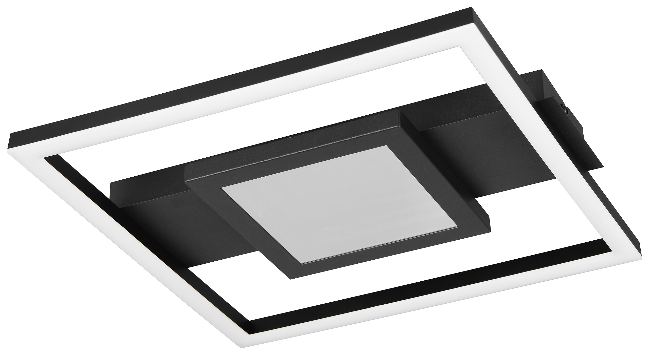 Reality LED-Deckenleuchte Wheeler mattschwarz Metall B/H/D: ca. 35x5x33 cm