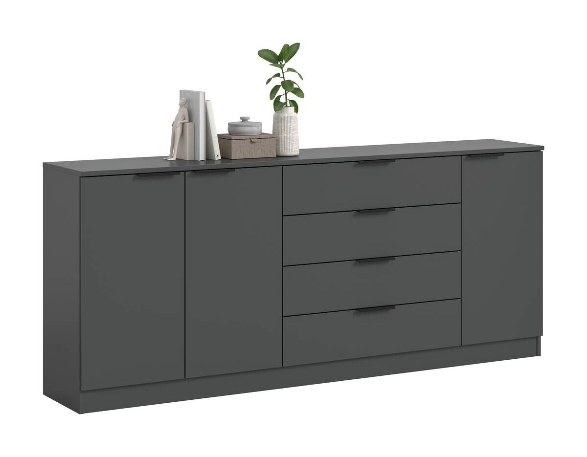 Kommode KOPENHAGEN anthrazit B/H/T: ca. 185x79x35 cm