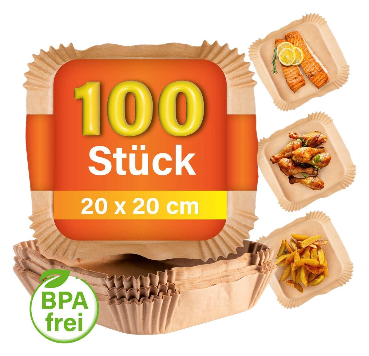 GOURMETmaxx Backpapier H/D: ca. 8x22,5 cm