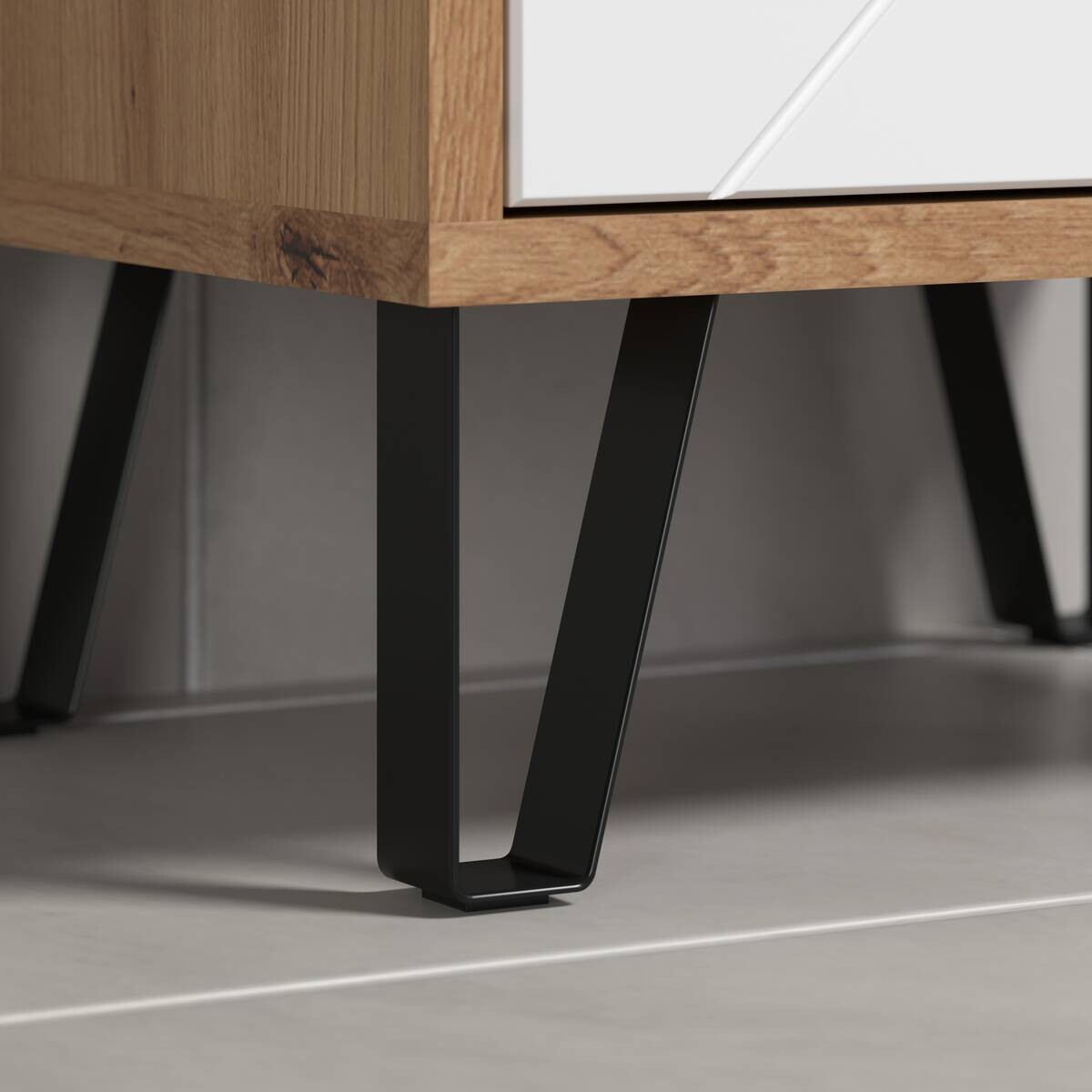 Hochschrank Touch Eiche Artisan Nachbildung weiß matt B/H/T: ca. 36x191x29 cm