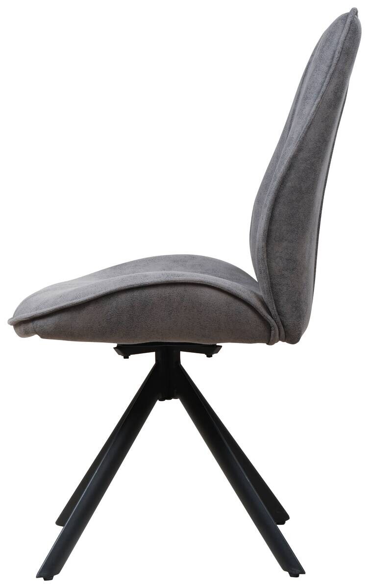 Drehstuhl Albany grau Microfaser B/H/T: ca. 47x95x62 cm