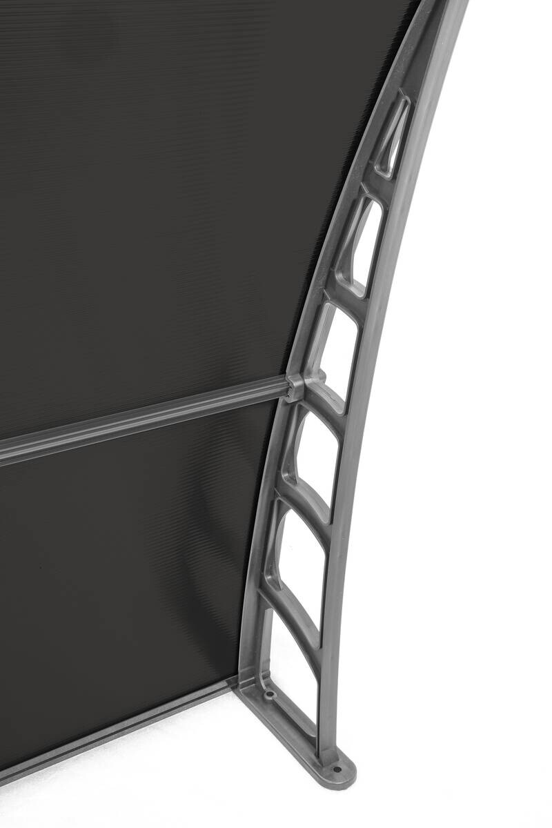Brosplast Vordach schwarz B/H/L: ca. 120x23x105 cm