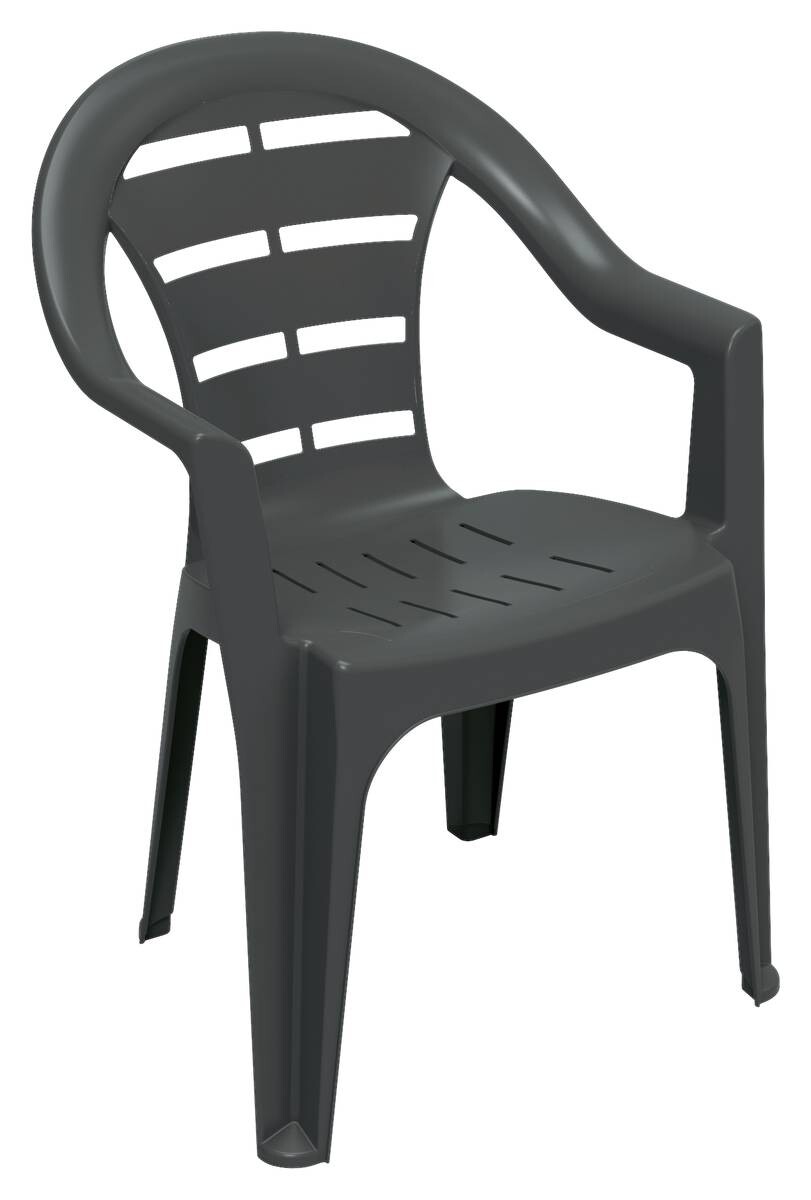 ProGarden Stapelstuhl Moyo anthrazit Kunststoff B/H/L: ca. 56x81x54 cm