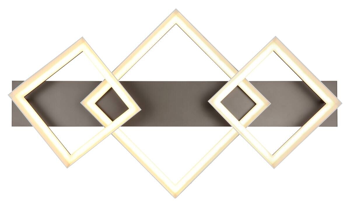 GLOBO Deckenleuchte kaffee Kunststoff Metall B/H/L: ca. 49,5x12x85 cm 1 Brennstellen