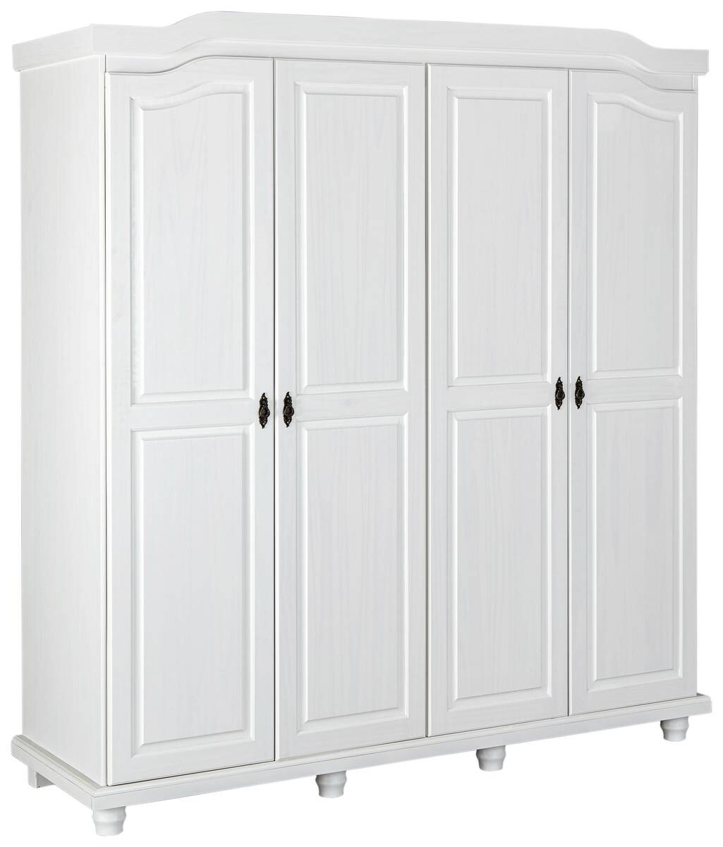 Kleiderschrank Isny weiß B/H/T: ca. 182x198x60 cm