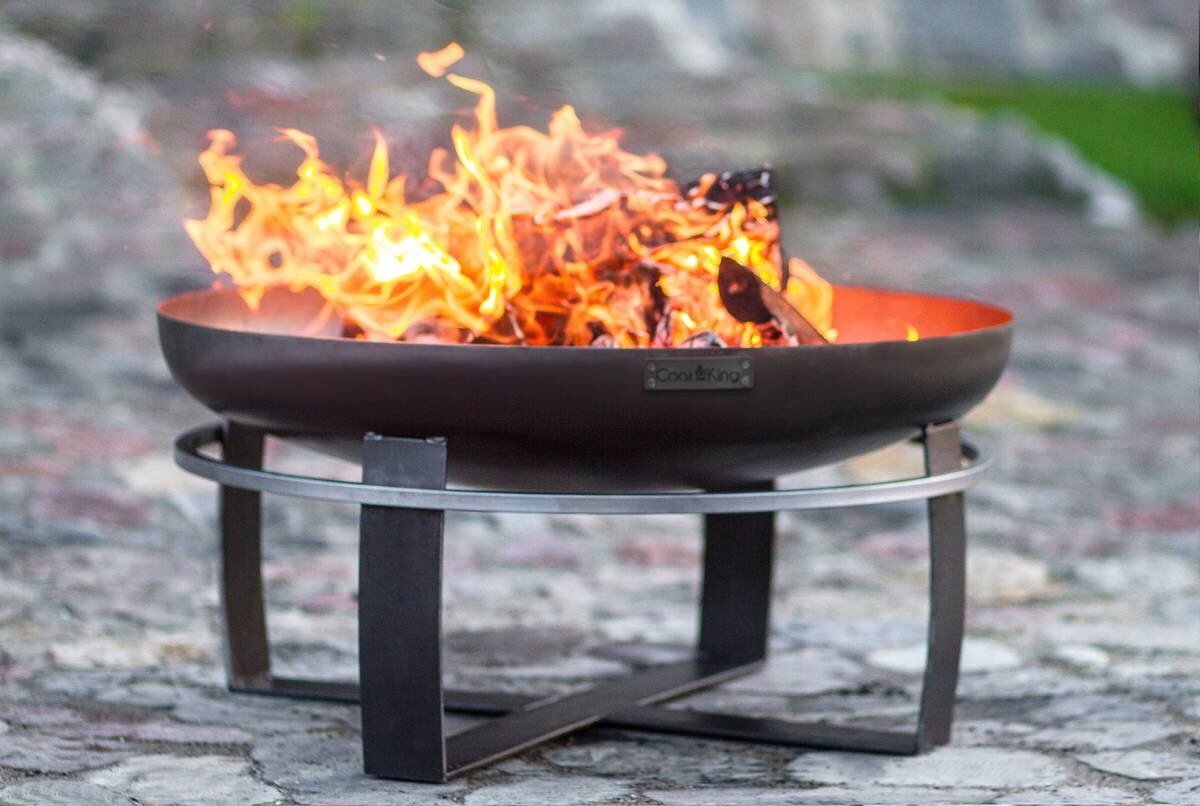 CookKing Feuerschale Viking 80 schwarz Stahl B/H/T: ca. 80x36x80 cm