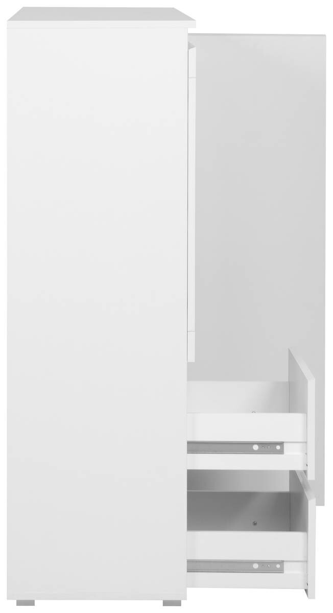 Highboard Capetown weiß weiß glänzend B/H/T: ca. 116x126x40 cm