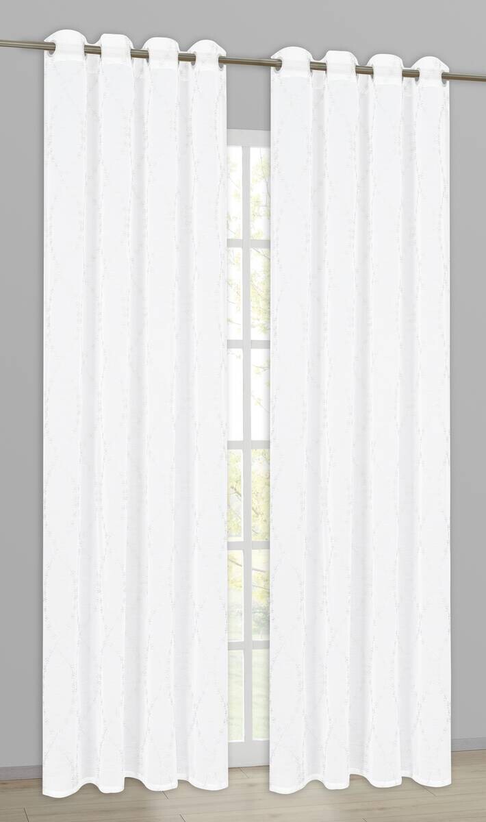 home Topline Ösenvorhang Nora weiß B/L: ca. 135x245 cm