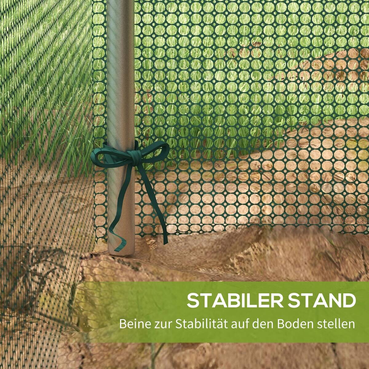 Outsunny Tier-Zubehör grün Polypropylen B/H/L: ca. 125x125x62,5 cm