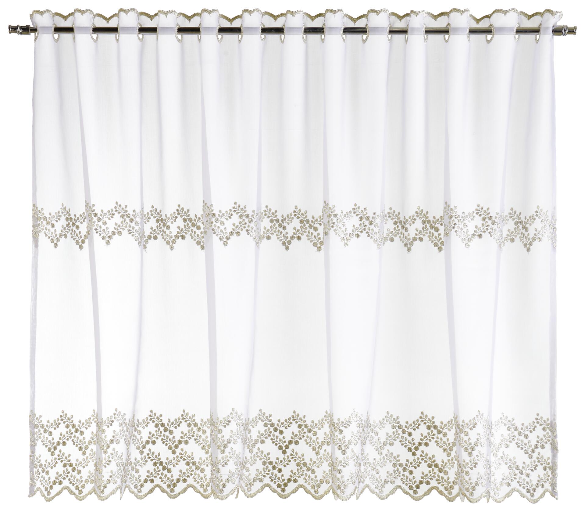 POCOline Scheibengardine Petra weiß B/L: ca. 75x110 cm