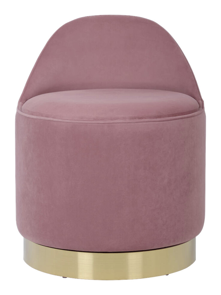 Hocker Viktor 100 altrosa Samt H/D: ca. 68x52 cm
