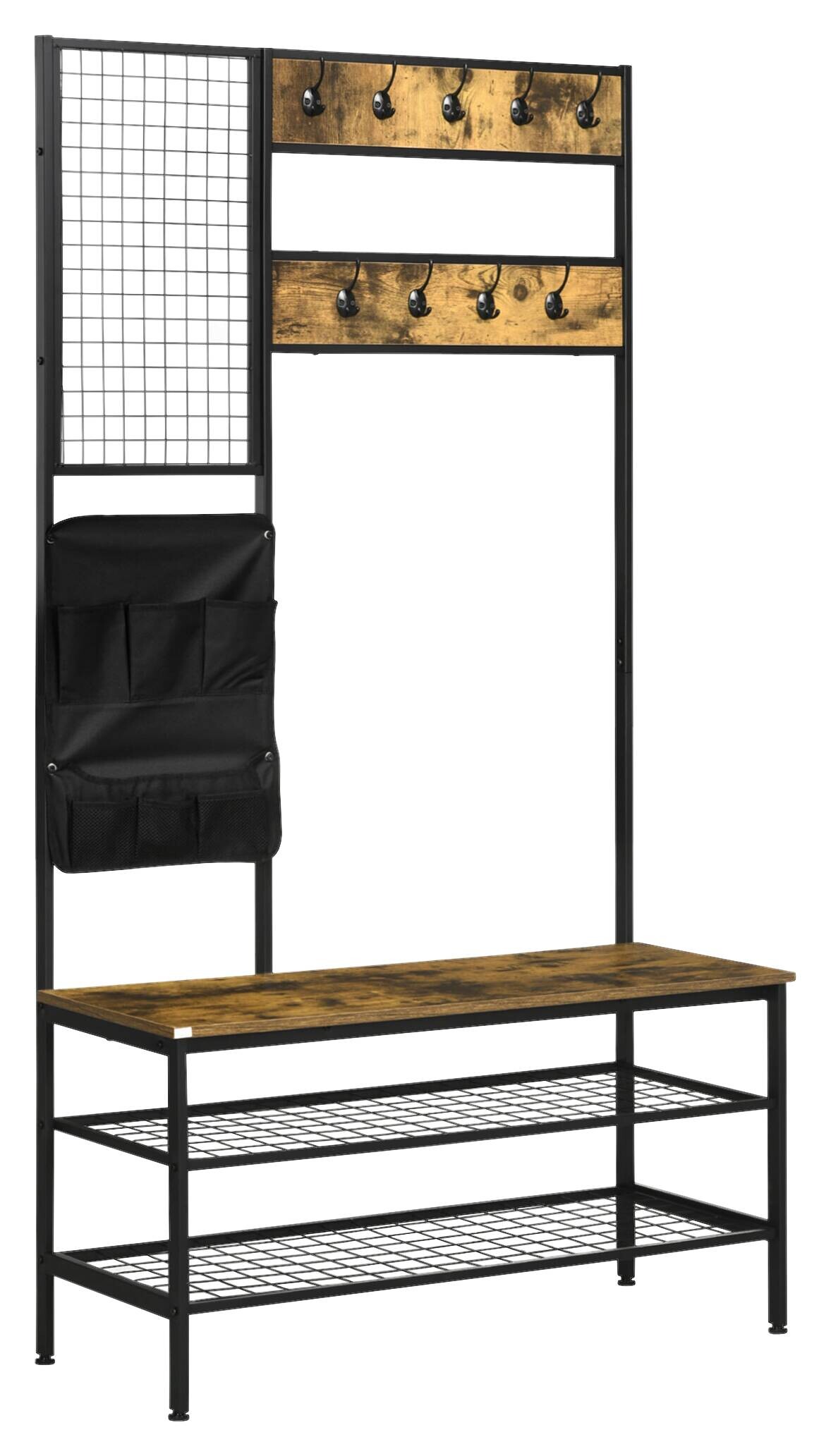 HOMCOM Garderobe braun Spanplatte B/H/L: ca. 40x100x185 cm HOMCOM Garderobe braun Spanplatte B/H/L: ca. 40x100x185 cm