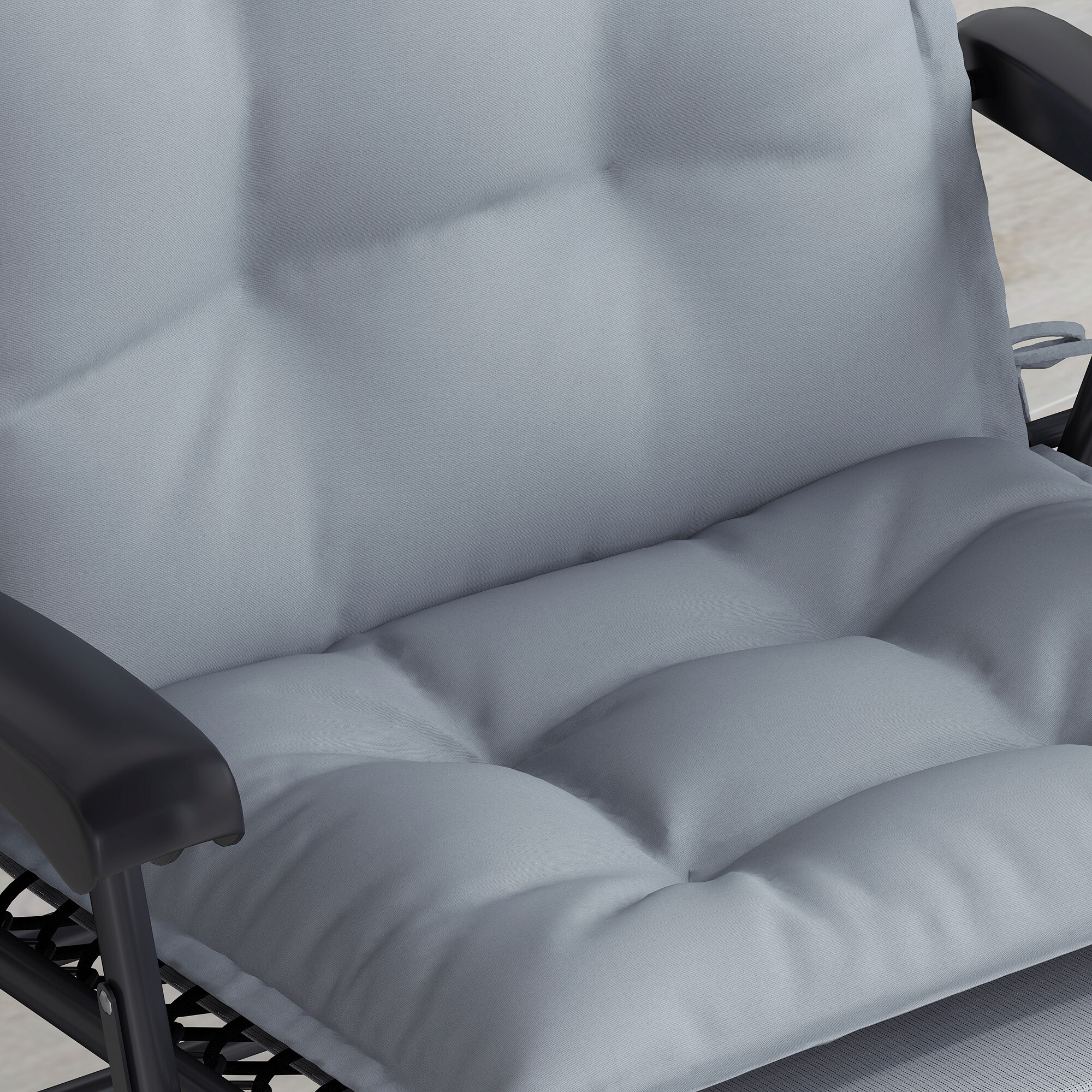 Outsunny Liegenauflage 2er Set hellgrau Polyester B/H/L: ca. 50x5x116 cm