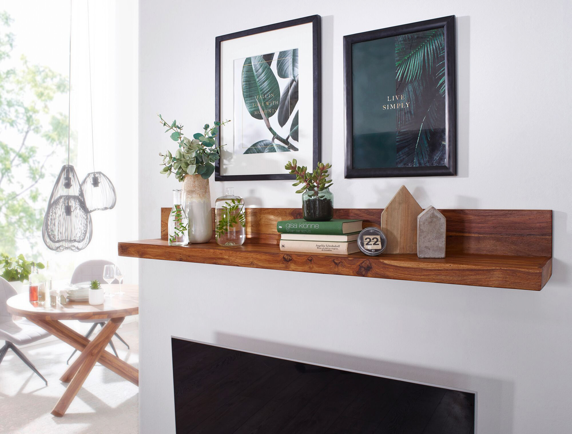 Wandregal natur B/H/T: ca. 60x17x23 cm