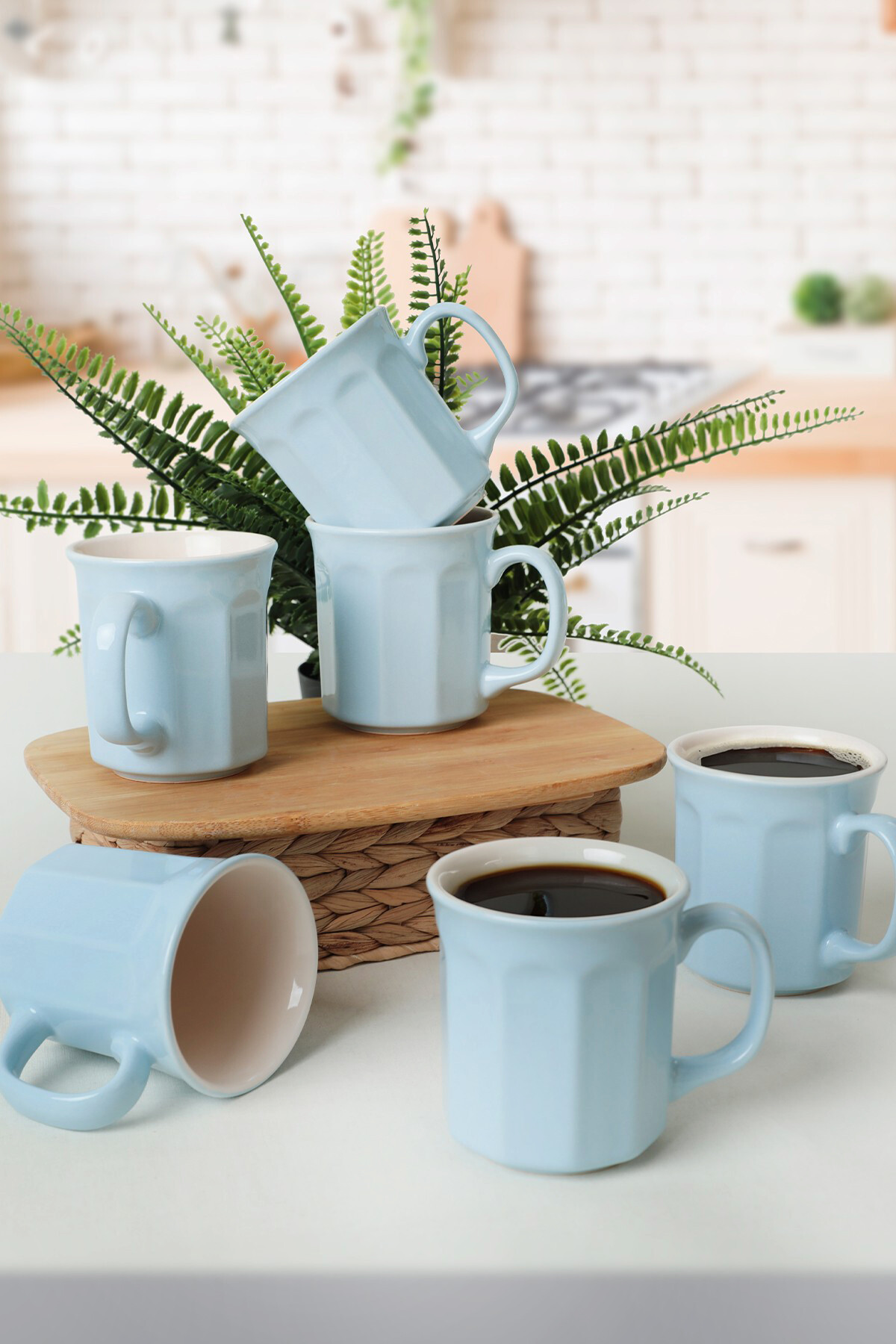 HermiaConcept Kaffeebecher 6-tlg. creme Keramik 6 tlg.