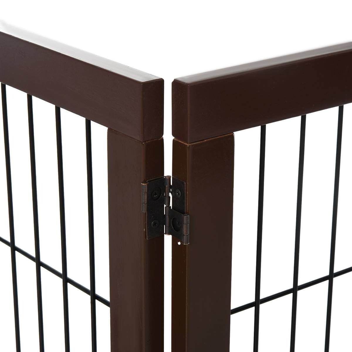 PawHut Absperrgitter braun Kiefer B/H/L: ca. 36x71x185 cm