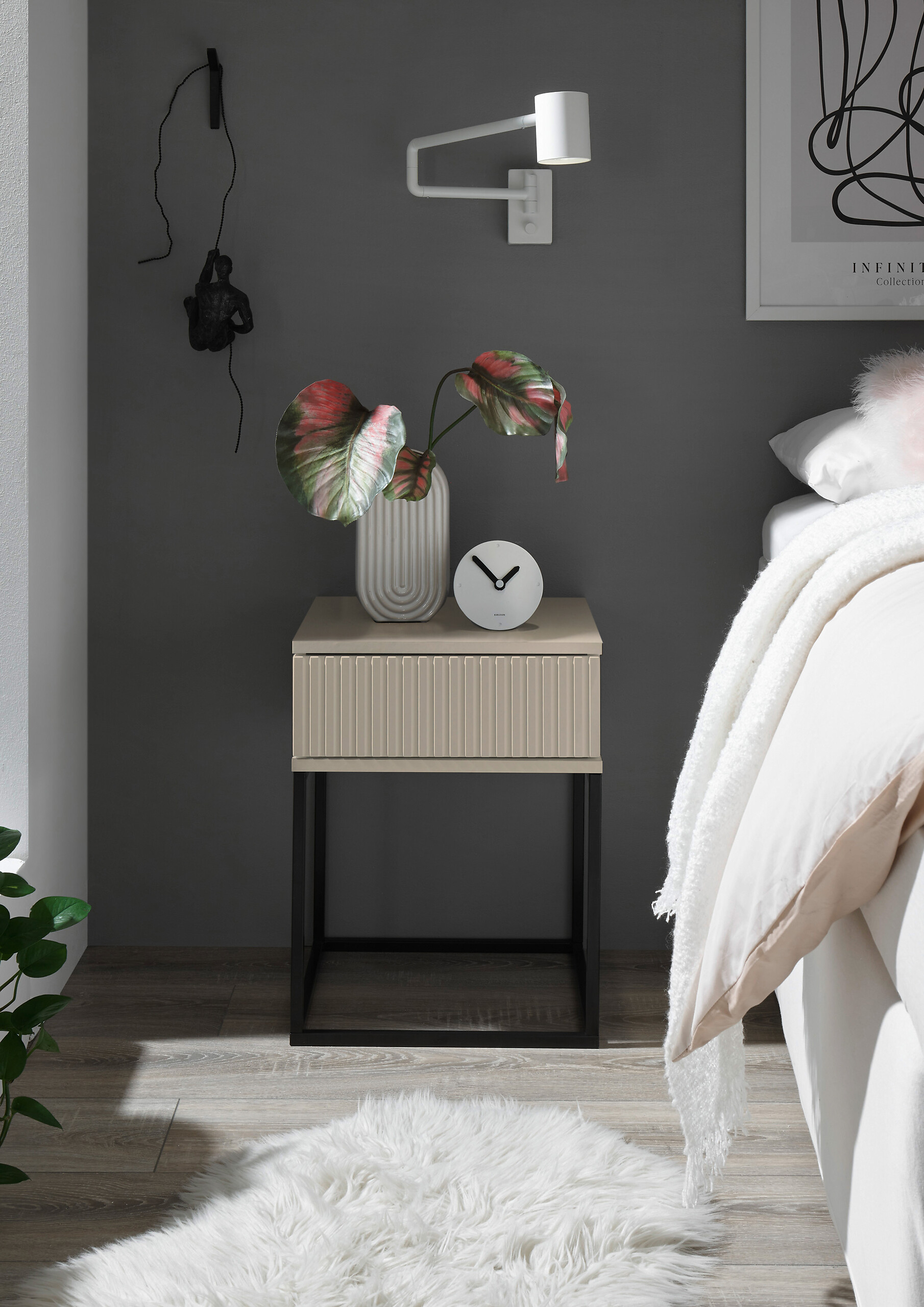 Nachtkonsole Marle Kaschmirgrau B/H/T: ca. 40x52x39 cm Nachtkonsole Marle Kaschmirgrau B/H/T: ca. 40x52x39 cm