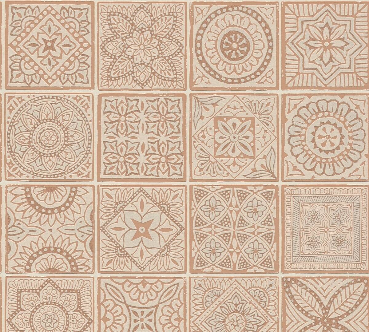 A.S.Creation Vliestapete Terra Fliesen rosa B/L: ca. 53x1005 cm