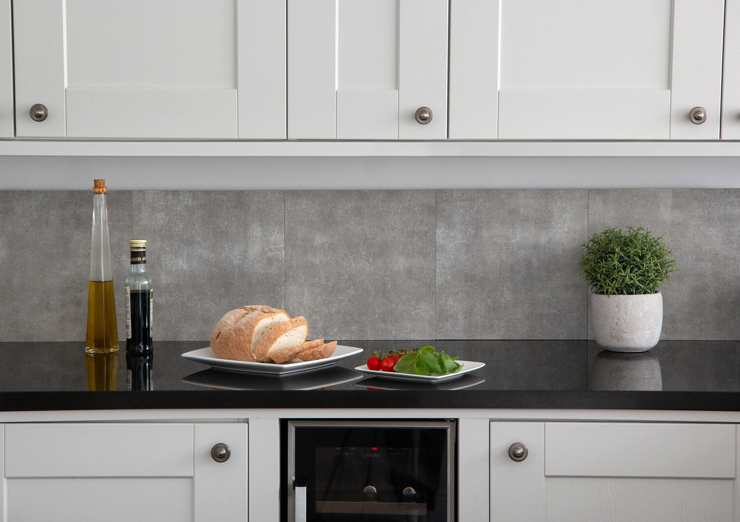 d-c-fix Wandfliese selbstklebend grau B/L: ca. 30,5x30,5 cm