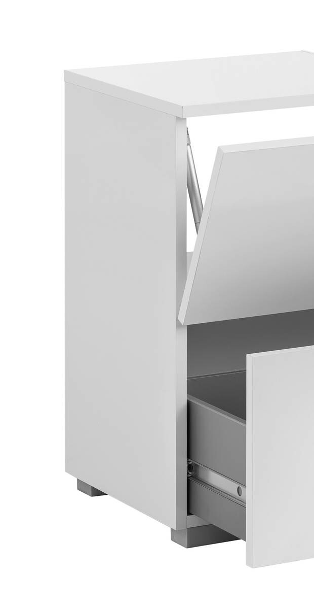 Waschbeckenunterschrank Carlos perlweiß Optik B/H/T: ca. 40,2x59,1x35 cm