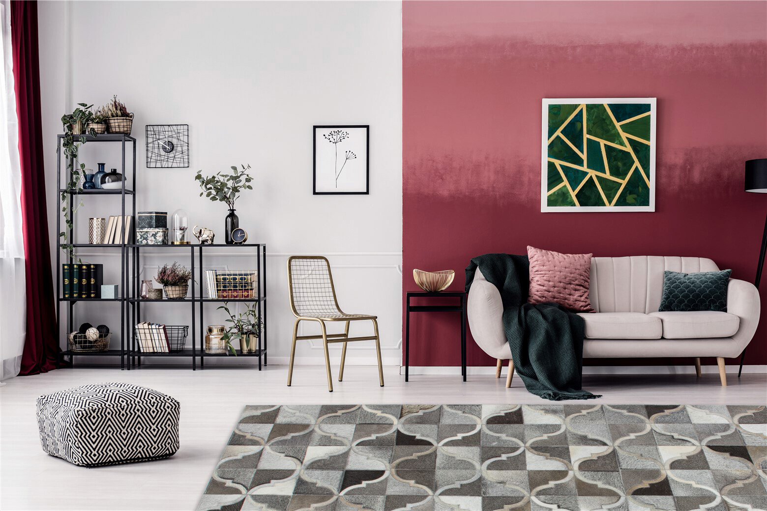 Kayoom Flachflorteppich Lavish 310 grau B/H/L: ca. 120x0,8x170 cm