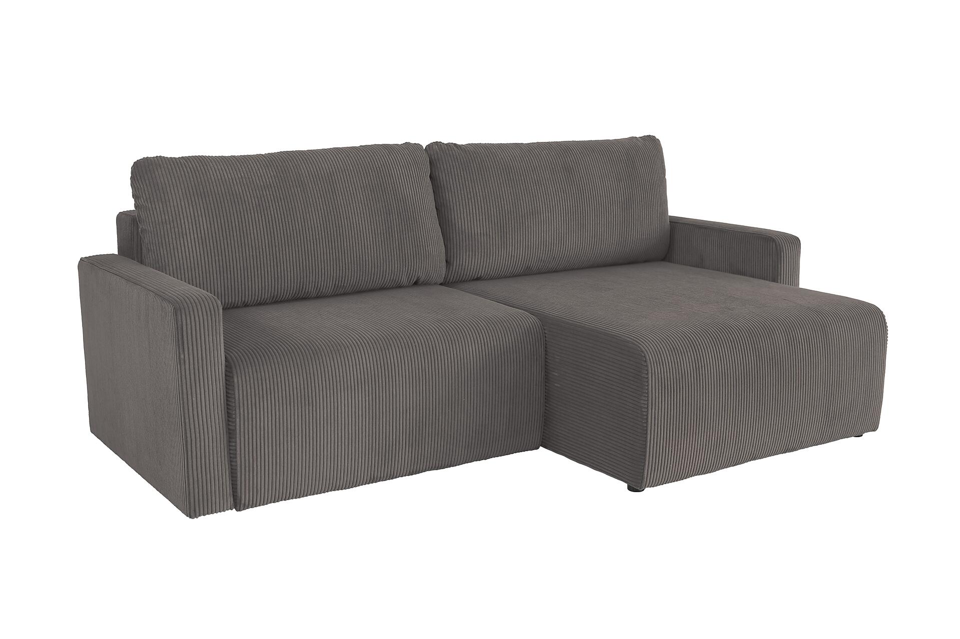 Ecksofa mit Bettfunktion und Bettkasten Microfaser B/H/T: ca. 227x92x146 cm