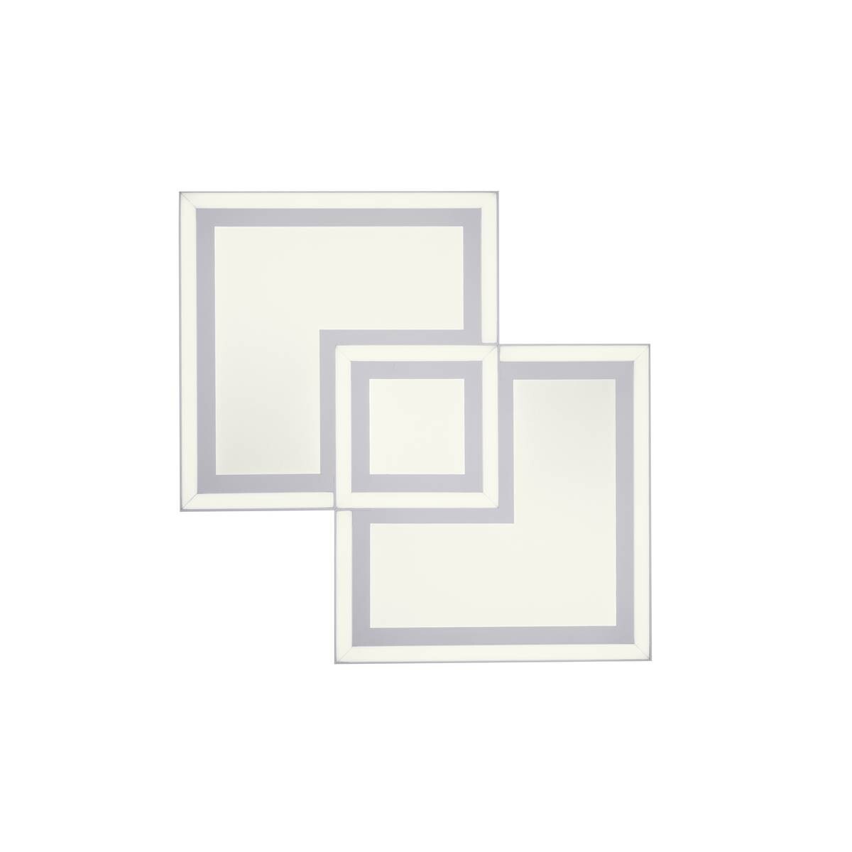 Just Light LED-Deckenleuchte BEDGING 14880-16 weiß Kunststoff Eisen B/H/T: ca. 40x5,6x40 cm 2 Brennstellen