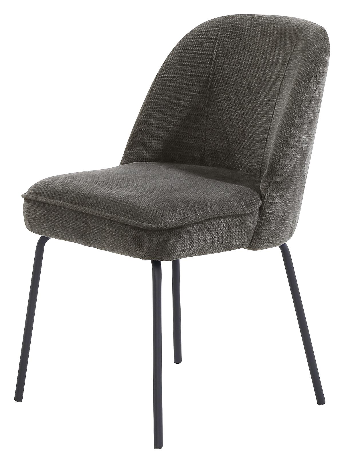 Stuhl  dunkelgrau Webstoff B/H/T: ca. 50x83x63 cm