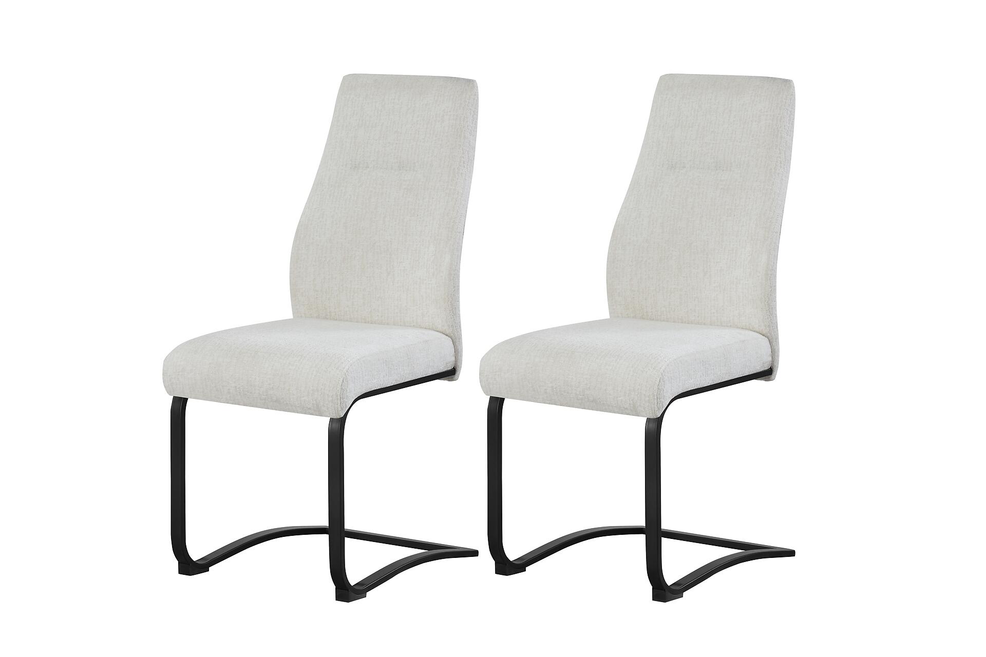 Schwingstuhl TINA, 2er Set creme schwarz B/H/T: ca. 43x98x59 cm