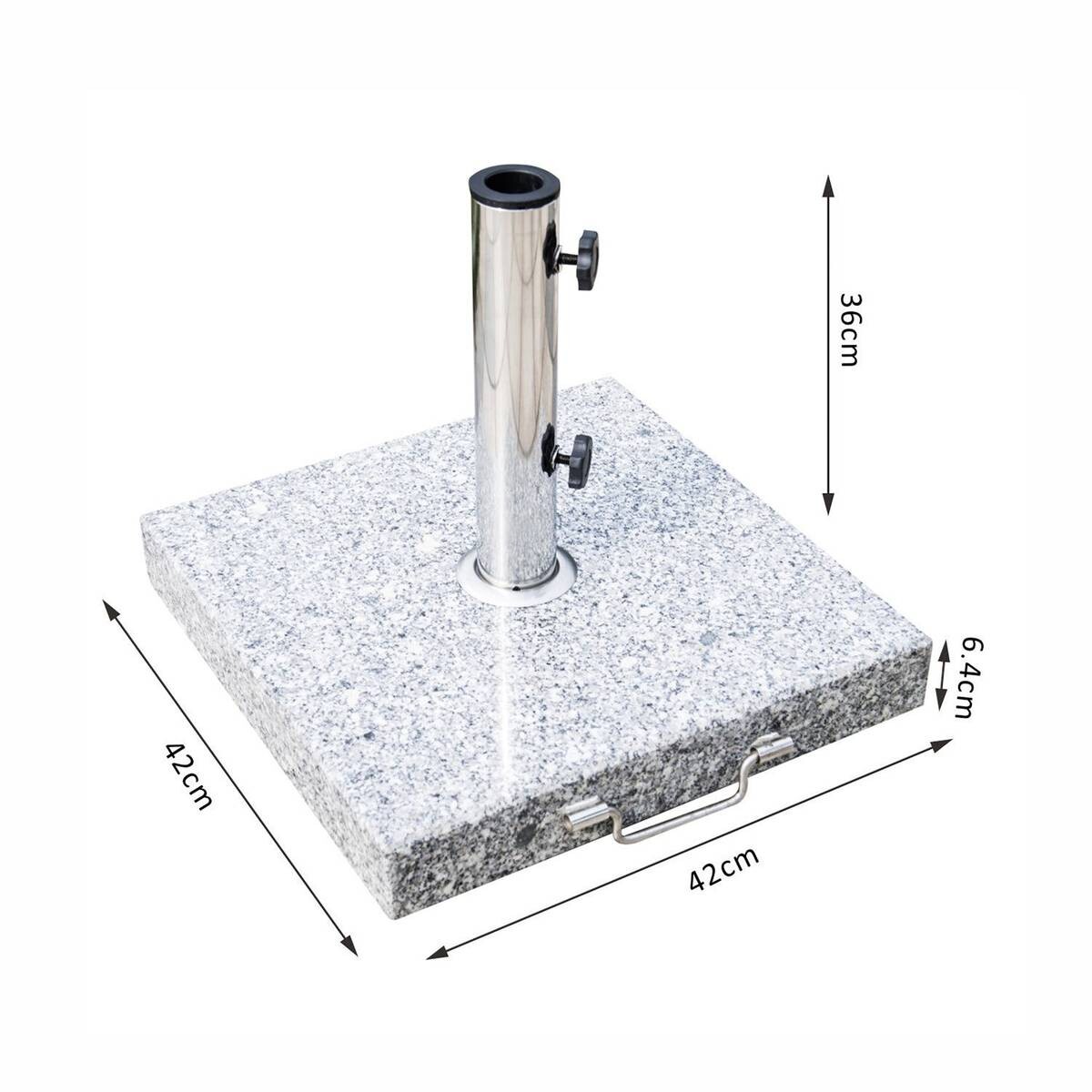 Outsunny Sonnenschirmständer grau Marmor B/H/L: ca. 40x36x40 cm